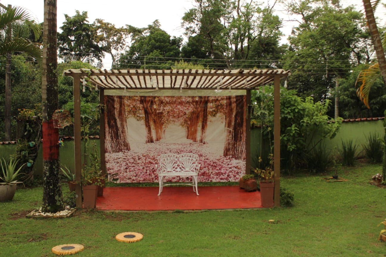 Área de lazer da pousada